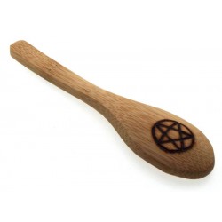 Oak Wooden Pentacle Altar Spoon
